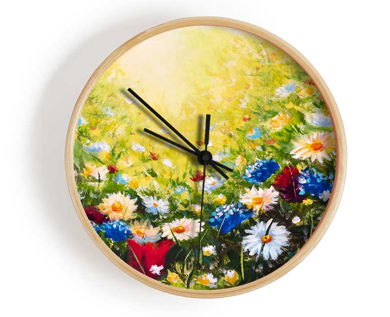 The Flower Spectrum Of Summer Clock - Wallart-Direct UK