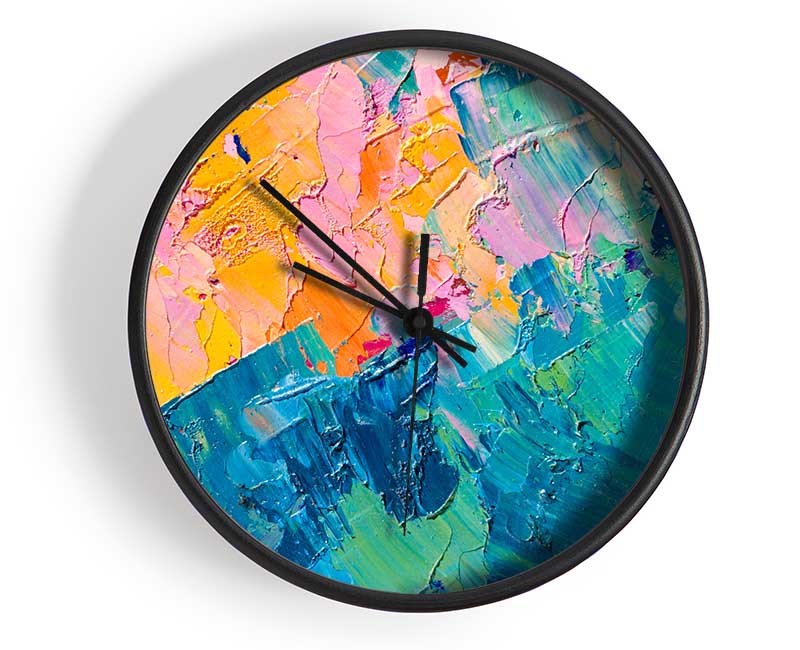 Sections Of Paint Clock - Wallart-Direct UK