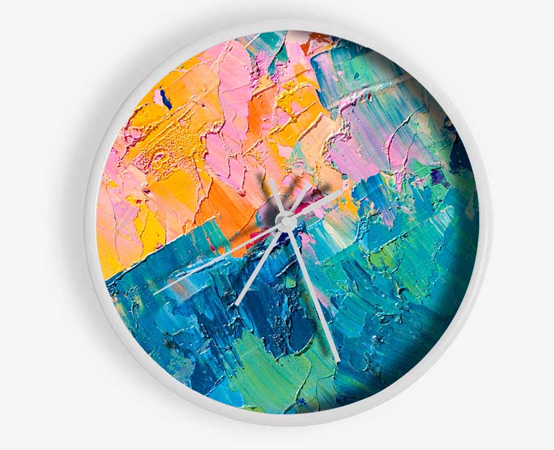 Sections Of Paint Clock - Wallart-Direct UK