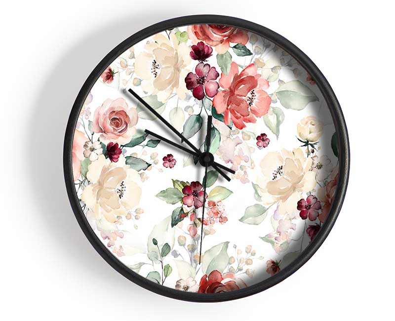 Natural Flowers In Blossom Clock - Wallart-Direct UK