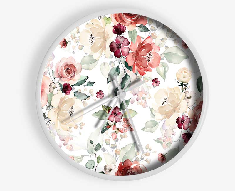 Natural Flowers In Blossom Clock - Wallart-Direct UK