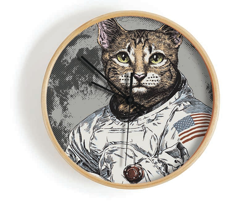 Cat Astronaut Clock - Wallart-Direct UK