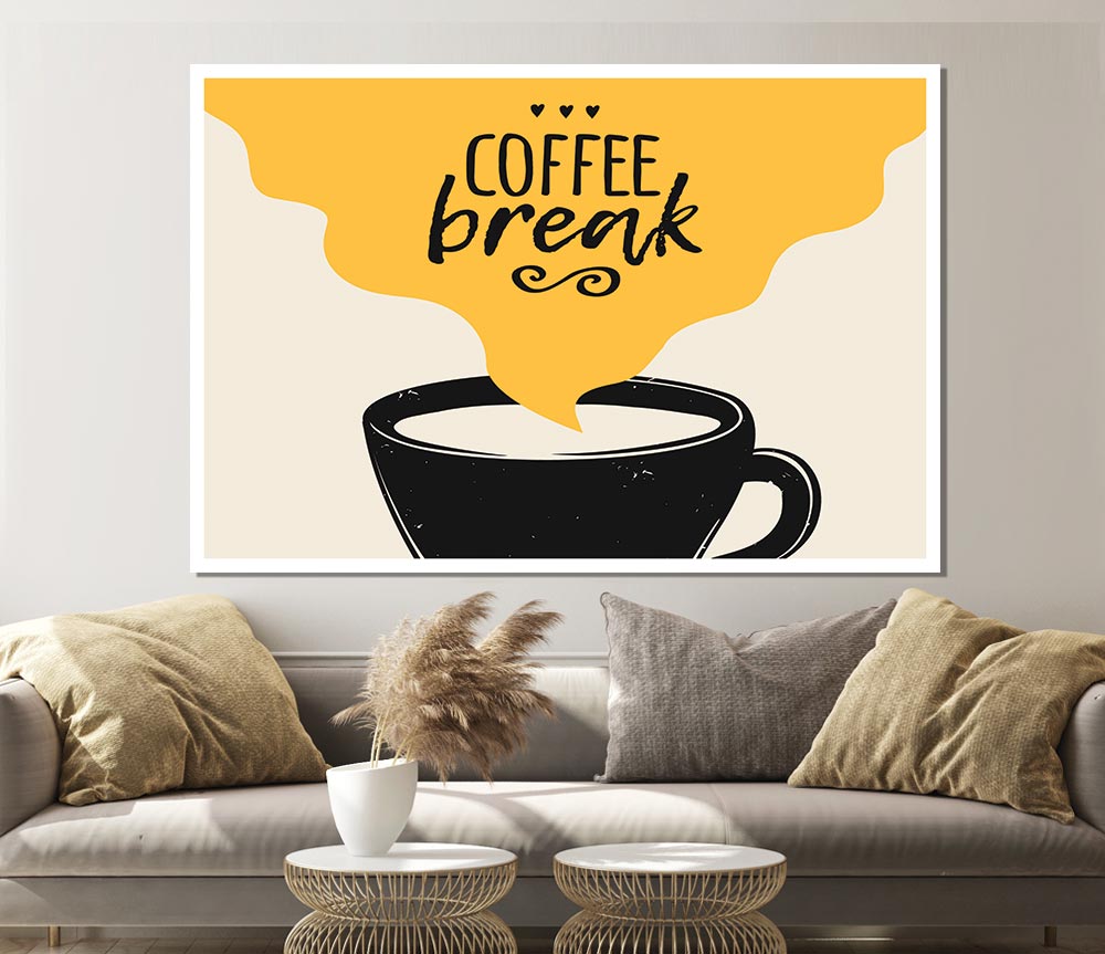 Coffee Break Print Poster Wall Art