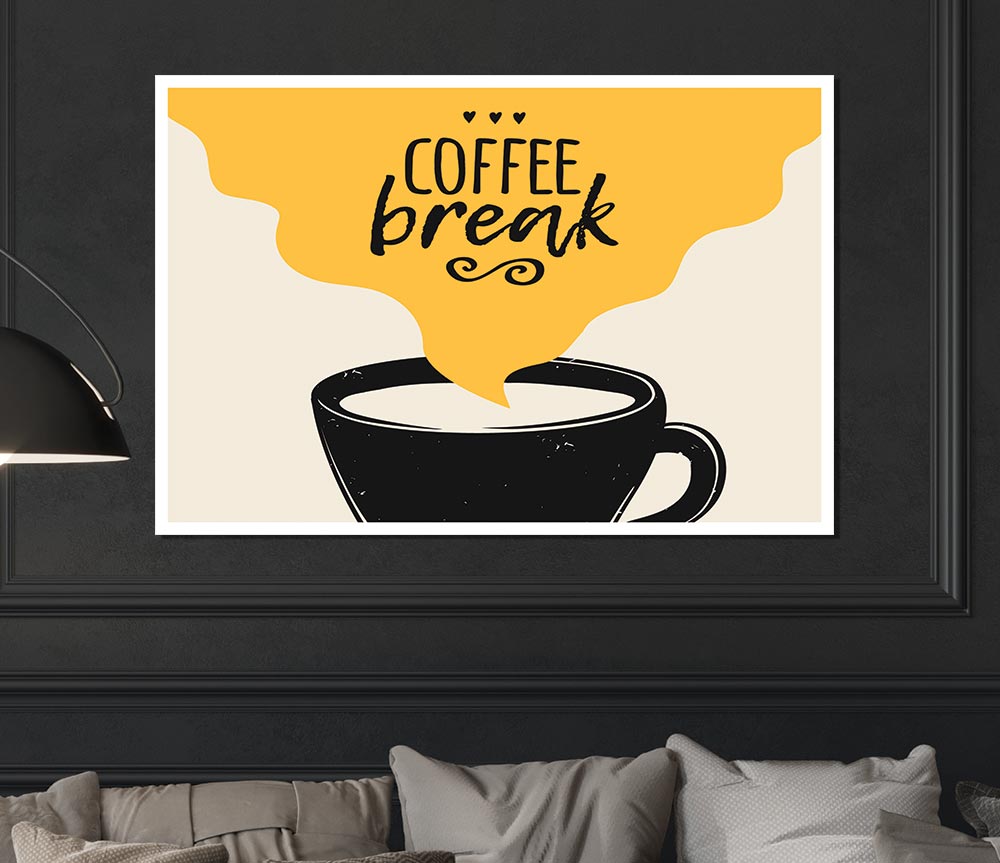 Coffee Break Print Poster Wall Art