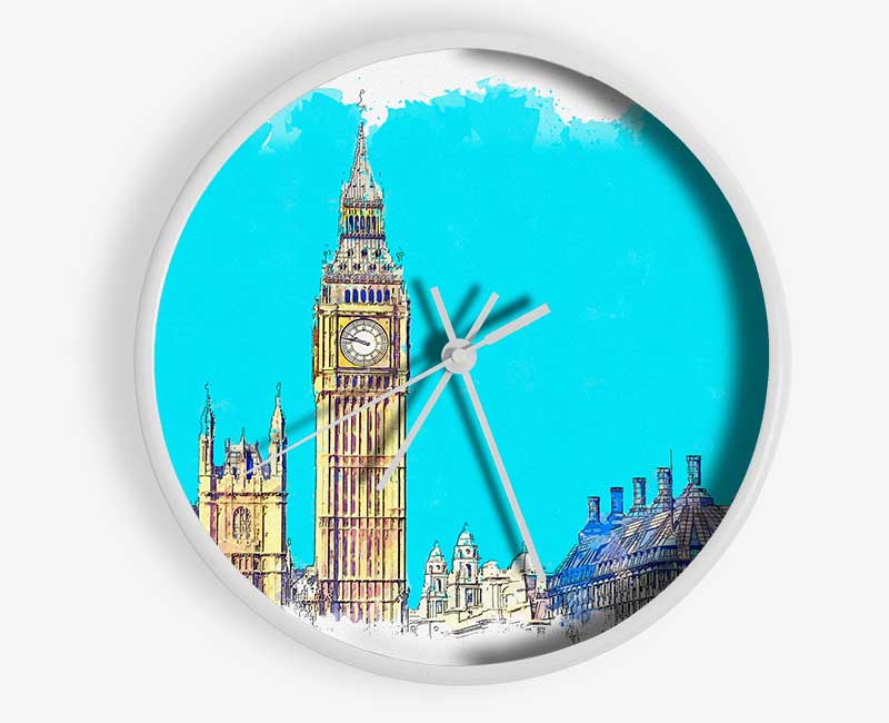 London Big Ben Splatter Clock - Wallart-Direct UK