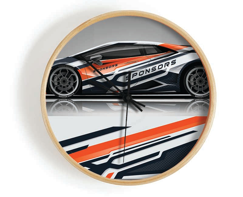 Race Supercar Clock - Wallart-Direct UK