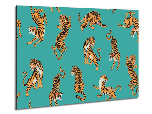 Turquoise Tiger Pattern