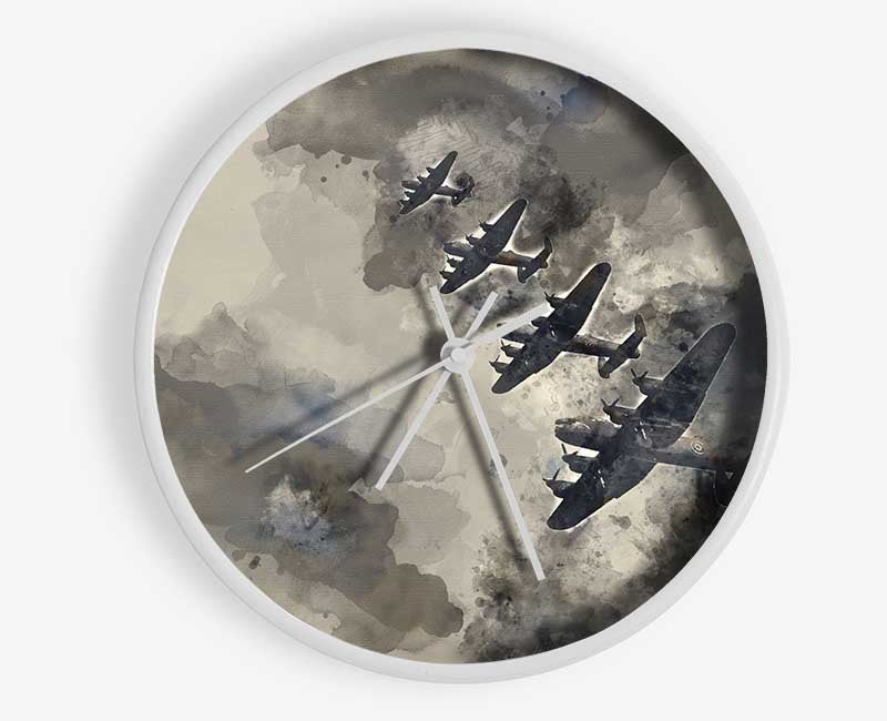 Raf Bombers In Flight Clock - Wallart-Direct UK