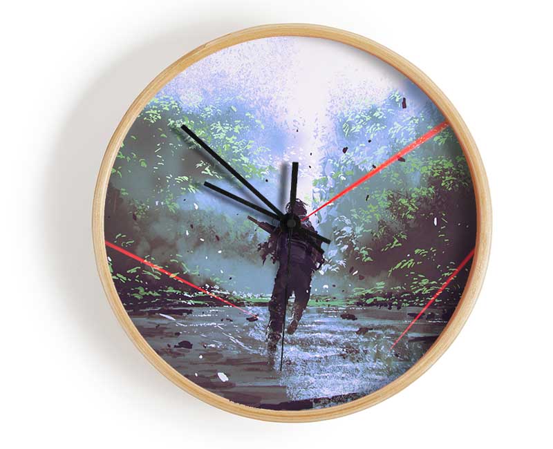 Dodging The Lasers Clock - Wallart-Direct UK