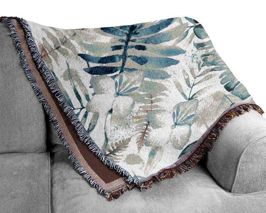 Cheese Plant Foliage Woven Blanket