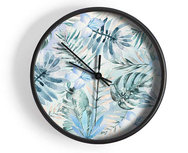 Cheese Plant Foliage Clock - Wallart-Direct UK