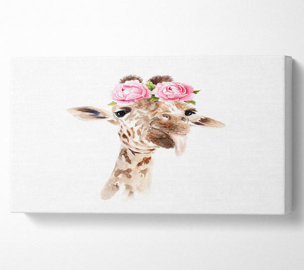 Roses On A Giraffe'S Head