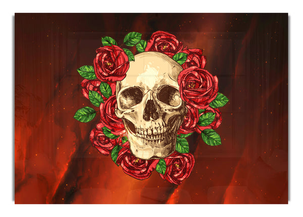 Roses Round A Skull