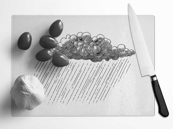 The Rainy Cloud Glass Chopping Board