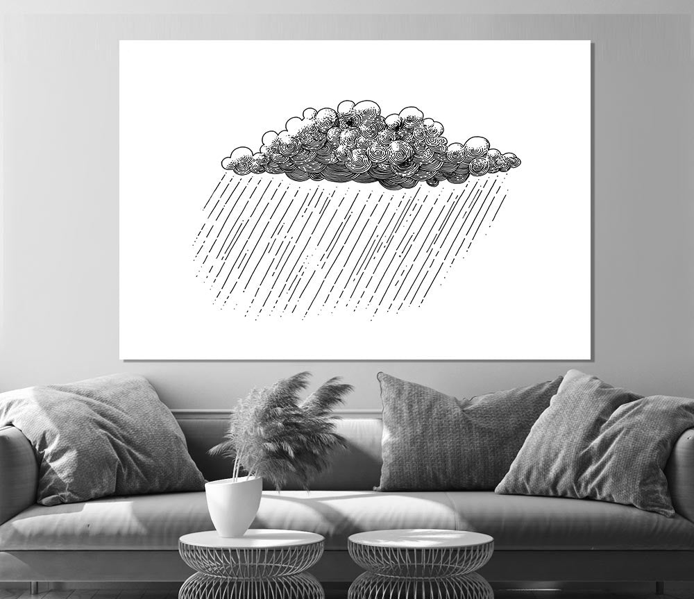 The Rainy Cloud Print Poster Wall Art