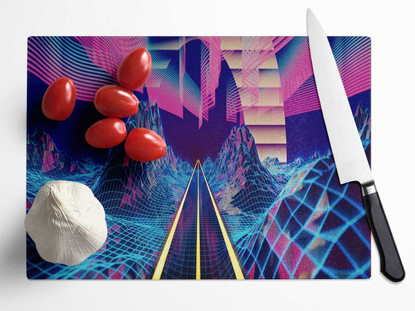 Road To The Future Glass Chopping Board