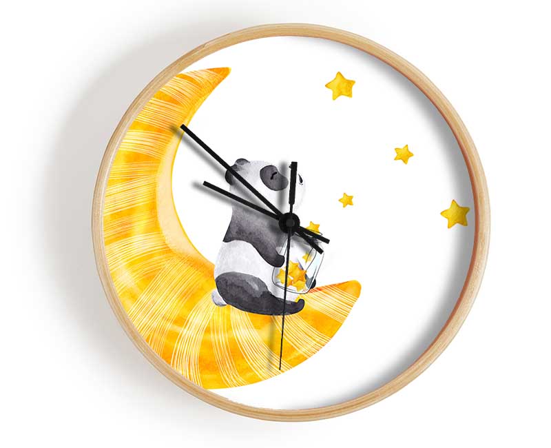 Panda Moon Clock - Wallart-Direct UK