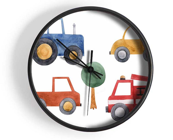 Childrens Vehicle Collection Clock - Wallart-Direct UK