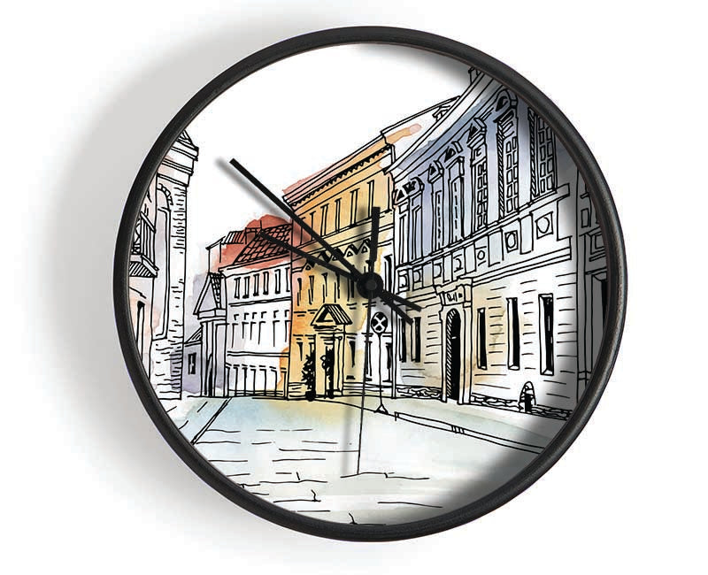 The Streets Of Milan Clock - Wallart-Direct UK