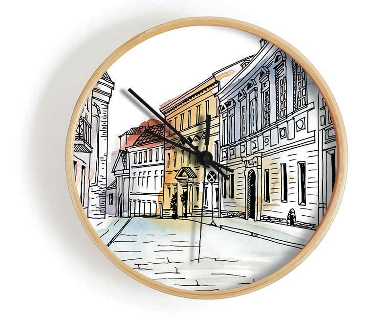 The Streets Of Milan Clock - Wallart-Direct UK