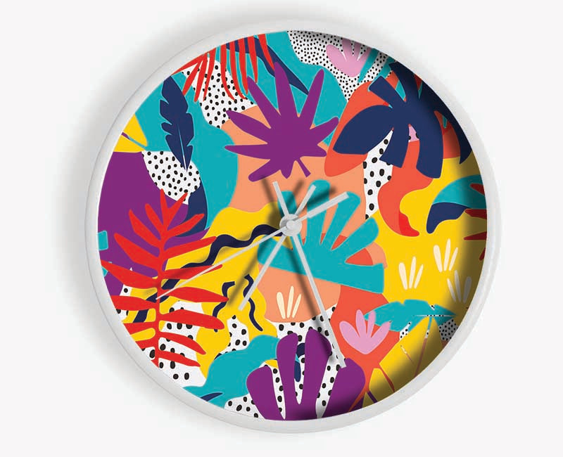 Stunning Summer Leaves Clock - Wallart-Direct UK