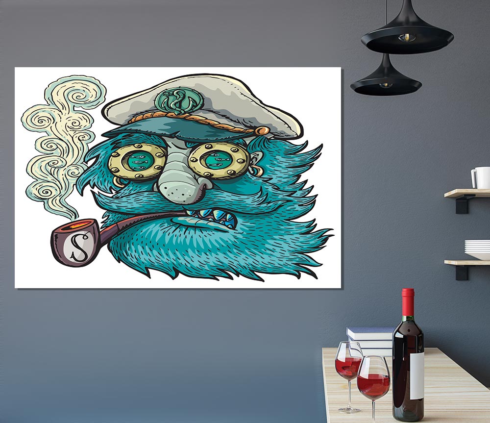 The Smoking Sailor Print Poster Wall Art