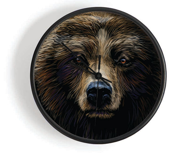 Big Scary Bear Face Clock - Wallart-Direct UK