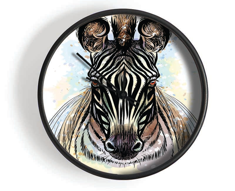 Stunning Zebra Head Clock - Wallart-Direct UK