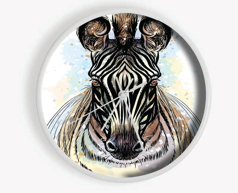 Stunning Zebra Head Clock - Wallart-Direct UK