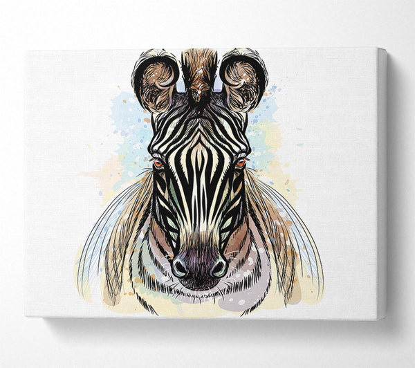 Picture of Stunning Zebra Head Canvas Print Wall Art