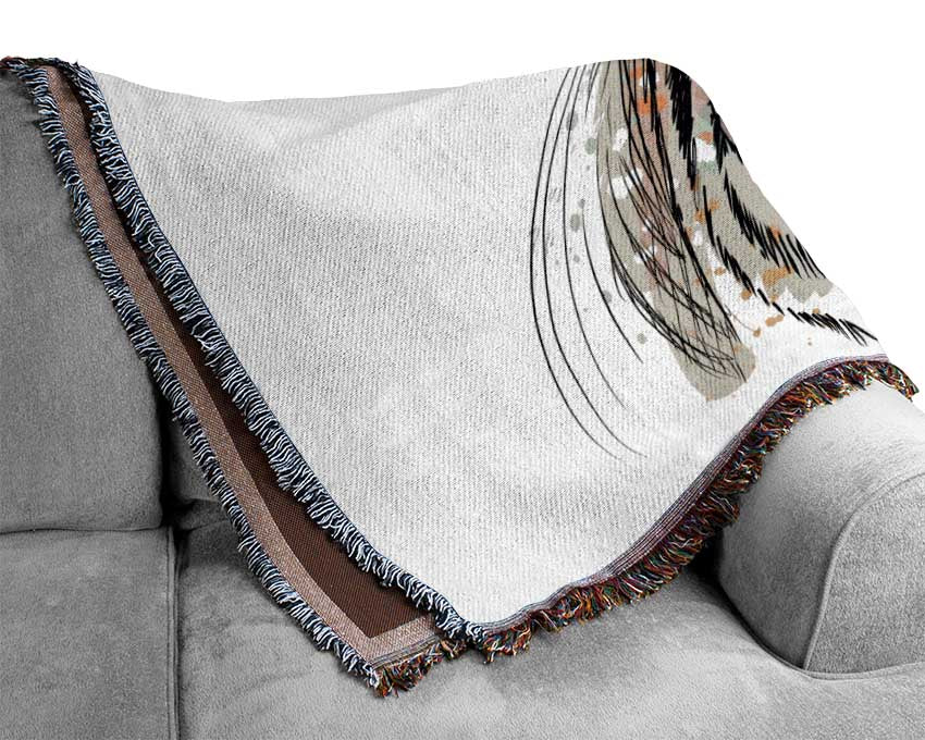 Stunning Zebra Head Woven Blanket