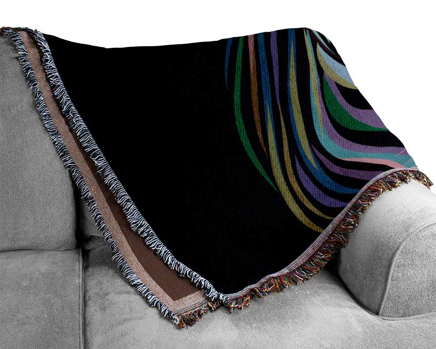 Stunning Zebra Vibrant Woven Blanket