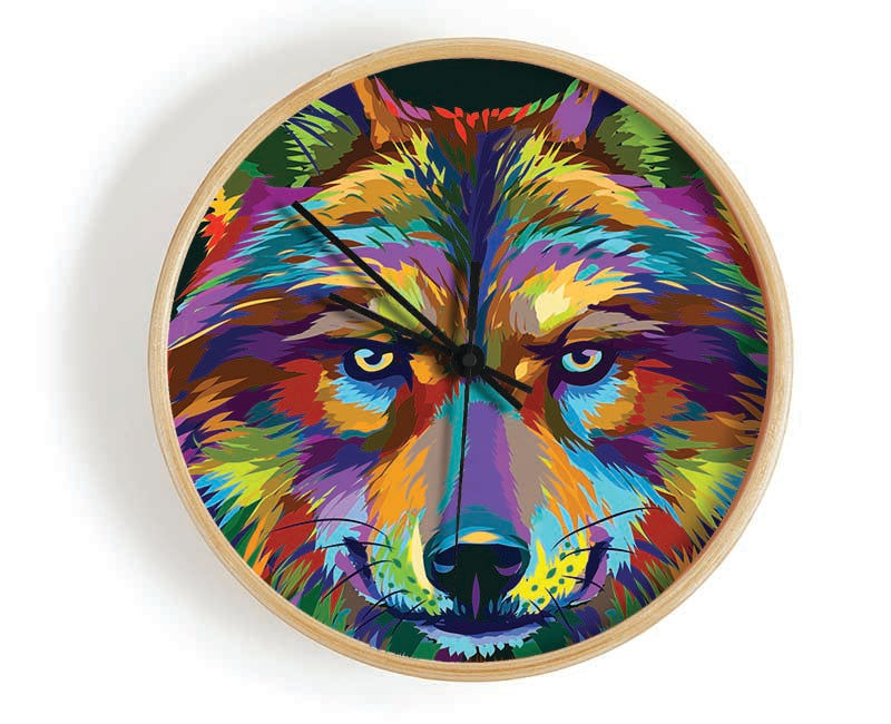 Stunning Wolf Head Clock - Wallart-Direct UK