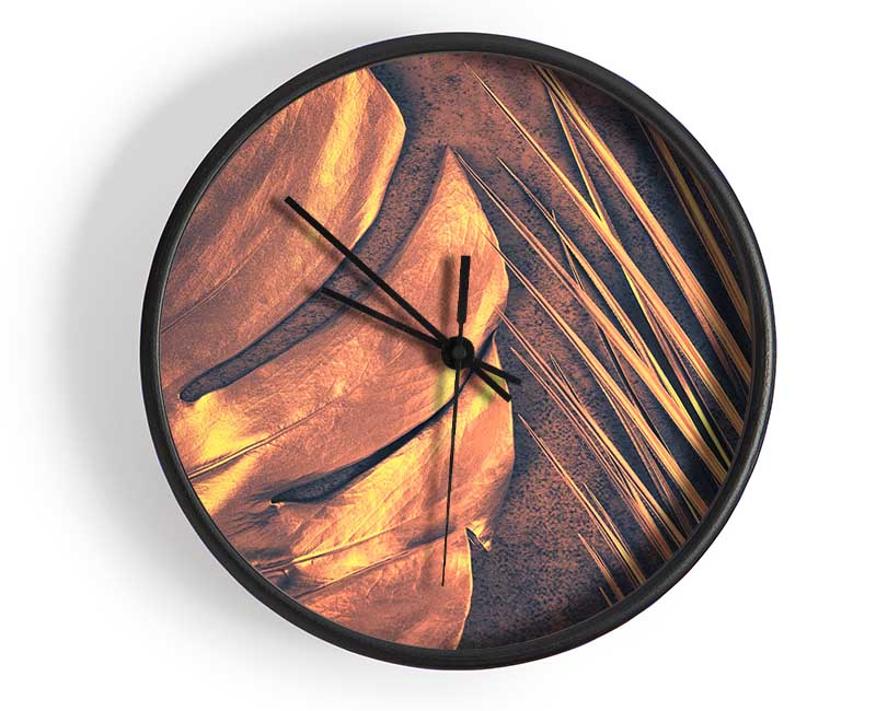 The Gold Leaf Clock - Wallart-Direct UK