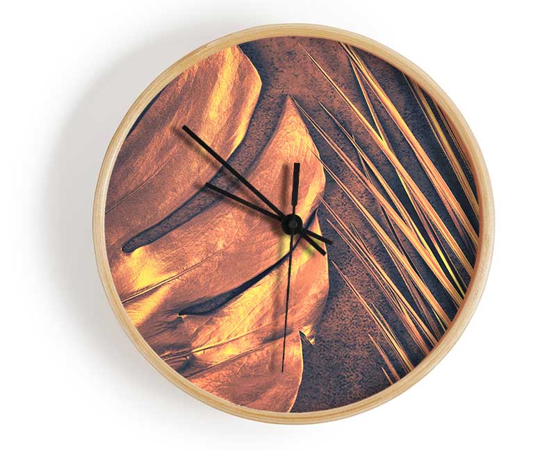 The Gold Leaf Clock - Wallart-Direct UK