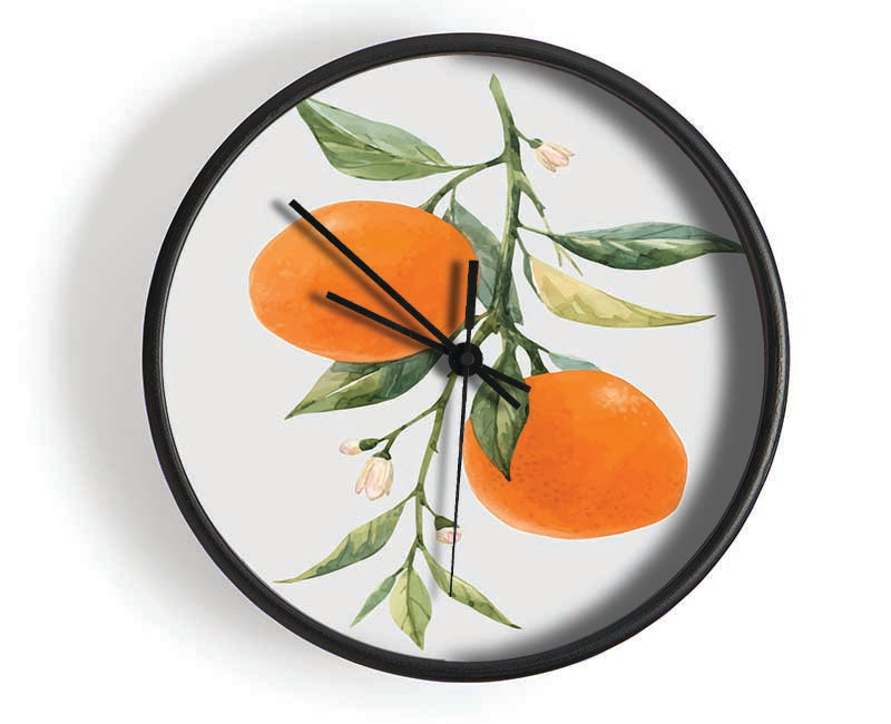 Oranges Fresh On The Branch Clock - Wallart-Direct UK