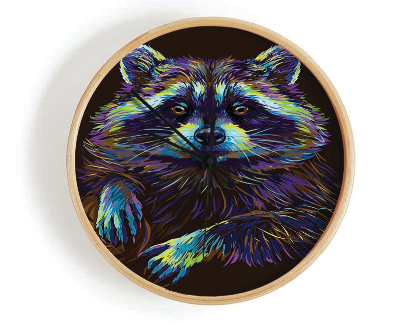 The Cheeky Racoon Clock - Wallart-Direct UK