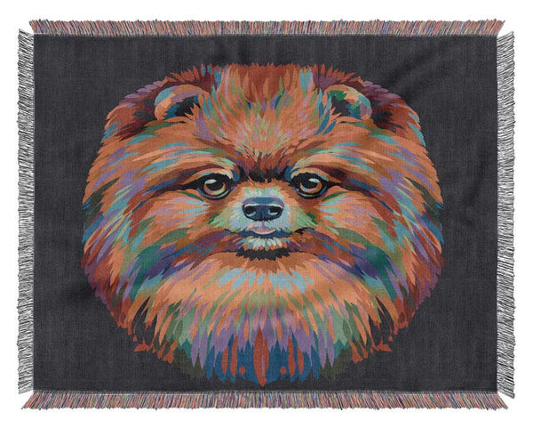 Big Fluffy Pomeranian Woven Blanket