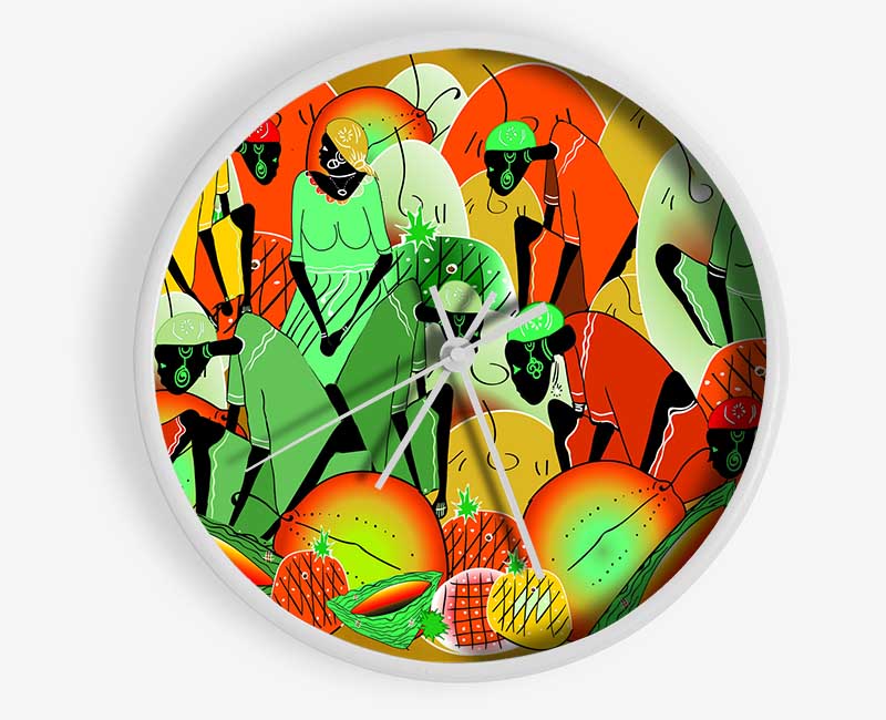 The Vibrant Tribe Clock - Wallart-Direct UK