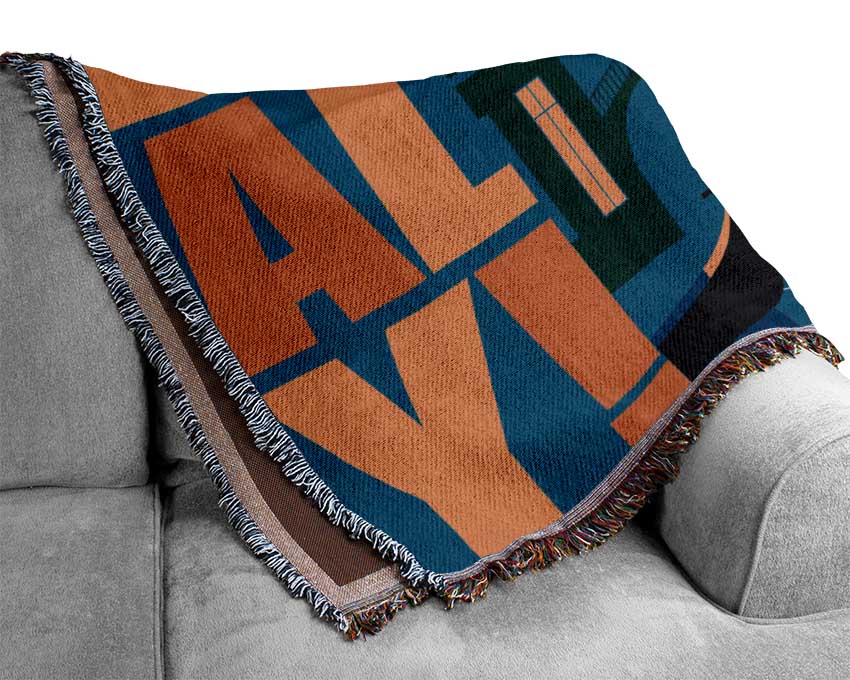 Italy Poster Illustration Woven Blanket