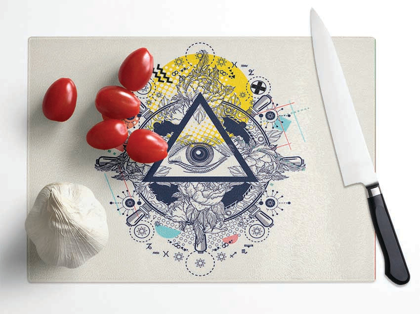 All Seeing Eye Glass Chopping Board