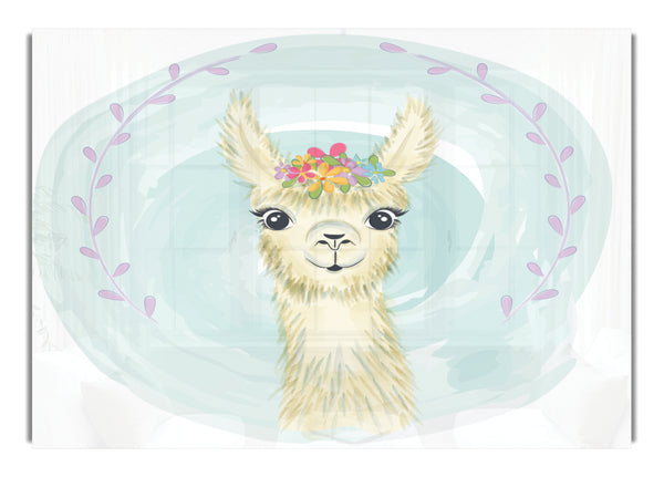 Llama Floral Head