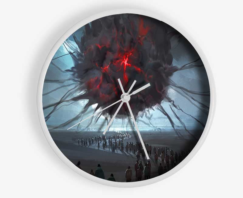 The Darkness Grows Above Clock - Wallart-Direct UK