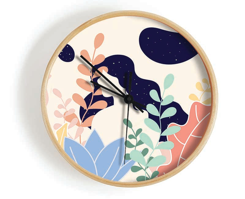 Modern Woman And Shapes Clock - Wallart-Direct UK