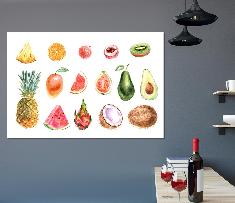 The Fruits Of Summer Print Poster Wall Art