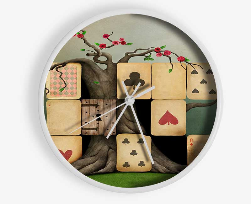 Alice In Wonderland Dice Tree Clock - Wallart-Direct UK