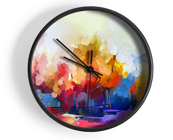 Summer Colour Explosion Clock - Wallart-Direct UK