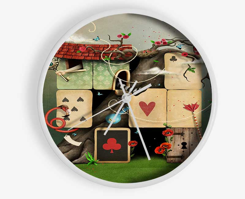 The Dice House Alice In Wonderland Clock - Wallart-Direct UK