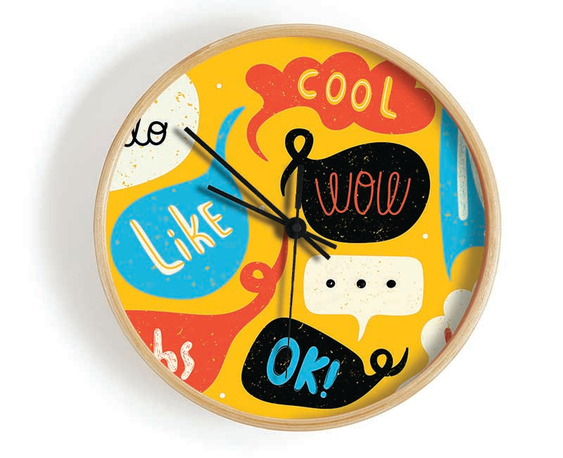 Speech Bubbles Clock - Wallart-Direct UK