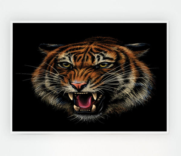 The Lion Angry Print Poster Wall Art